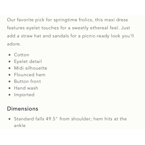 Anthropologie Cymbeline Eyelet Maxi Dress NWT SZ XL - Picture 13 of 13